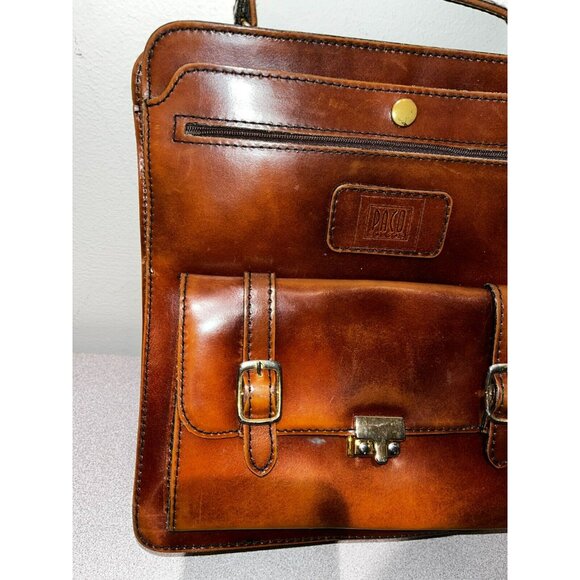 Paco Bolsos Beautiful Brown Leather Bag 10" - Picture 6 of 15